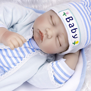 عروسک نوزاد پسر خوابیده 56 سانتی مدل ADSE Sleeping Baby Reborn Dolls ZY605724_اسباب بازی